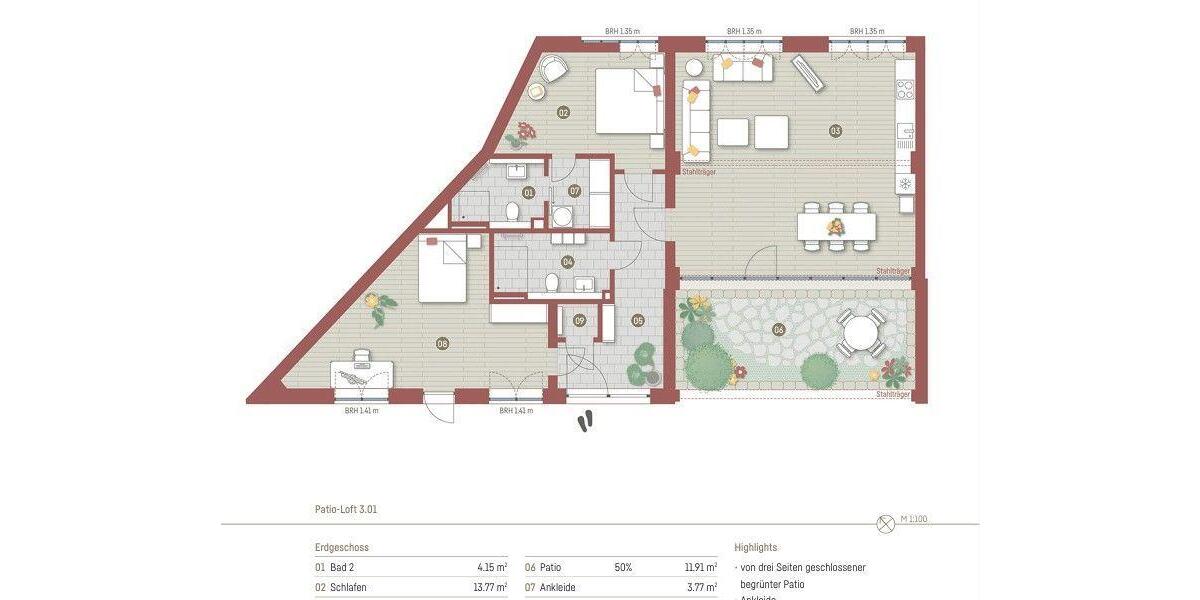 Loft - Studio - Atelier Löwenberger Land - 3 Zimmer, 124 m&sup2;, 1.460&euro; | Angebot:23175277