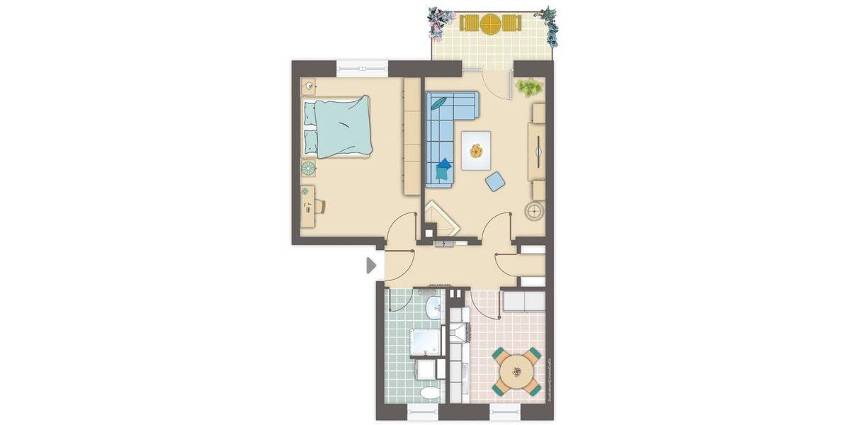 Etagenwohnung Döbeln - 2 Zimmer, 55 m&sup2;, 292&euro; | Angebot:26758664