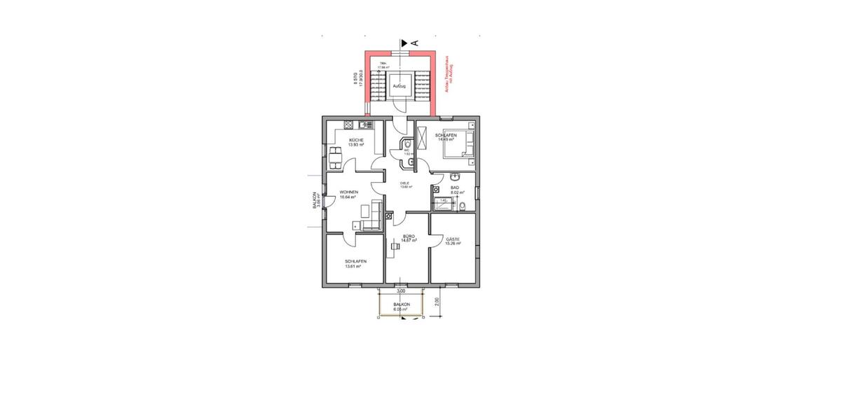 Etagenwohnung Frielendorf - 5 Zimmer, 112 m&sup2;, 950&euro; | Angebot:25840197