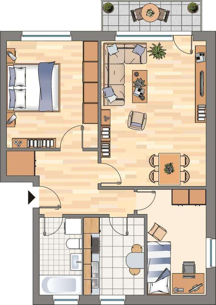 Wohnung zum Mieten in Flensburg 605 € 66.52 m²