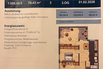 Helle 3-Zimmer-Wohnung BS-Weststadt - Einbauküche zum Verkauf 3 zimmer