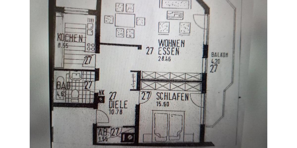 Etagenwohnung Saarbrücken Kieselhumes - 2 Zimmer, 75 m&sup2;, 780&euro; | Angebot:26030607