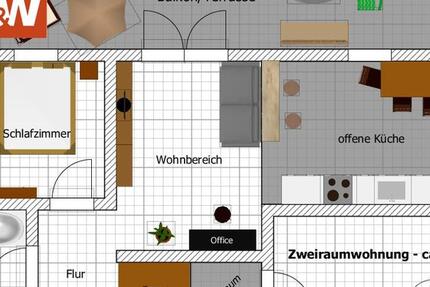 Wohnung Ebersbach - 2 Zimmer, 54 m&sup2;, 355&euro; | Angebot:25097845