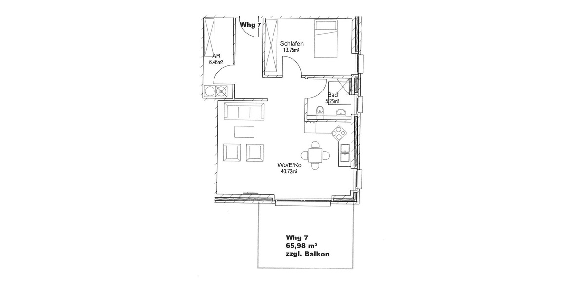 Neu ab 1.7.26 für 2 Personen 2-Zimmer-OG-Wohnung KfW 40+ Bauweise + Aufzug + Balkon + Carport - Etagenwohnung Weyhe | Angebot:25080176