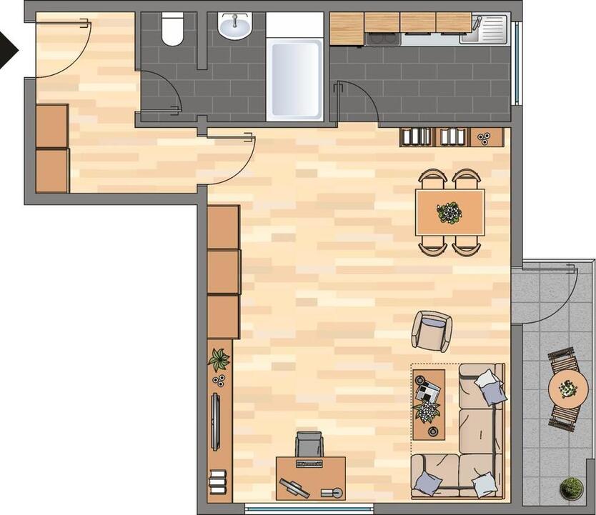 1-Zimmer-Wohnung in Hannover Herrenhausen