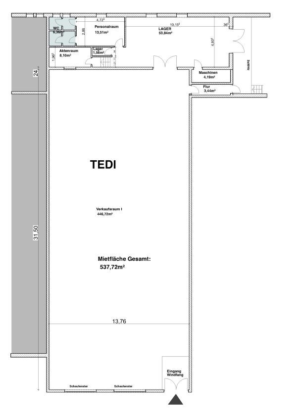 Gewerbefläche für Einzelhandel in Bad Kötzting 3 zimmer