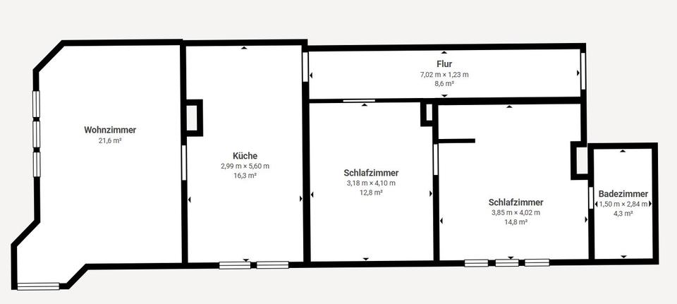 Dachgeschoßwohnung Friedrichsthal - 3 Zimmer, 80 m&sup2;, 540&euro; | Angebot:26658969