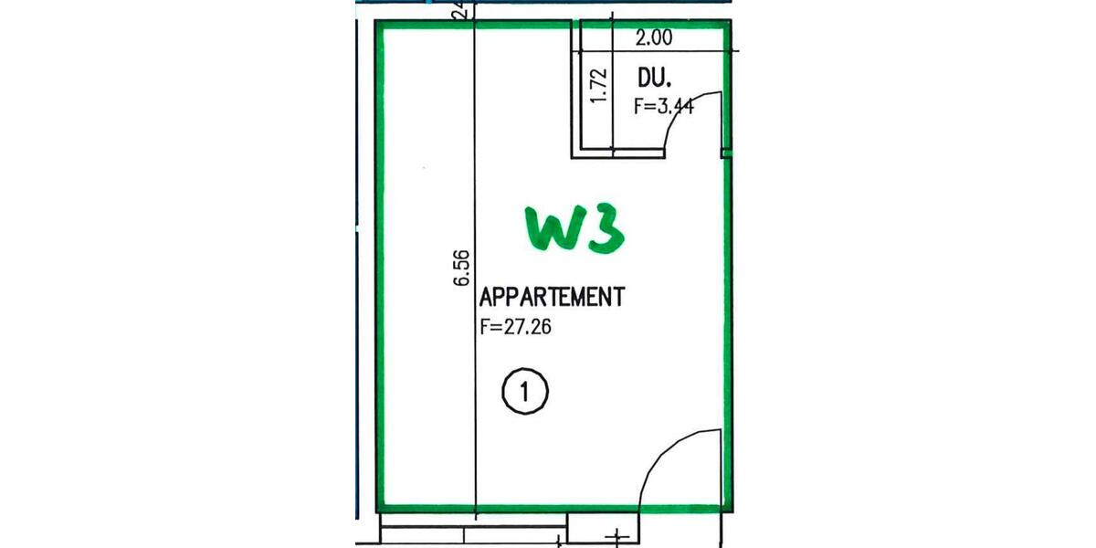 Erdgeschoßwohnung Husum - 1 Zimmer, 31 m&sup2;, 330&euro; | Angebot:26058555