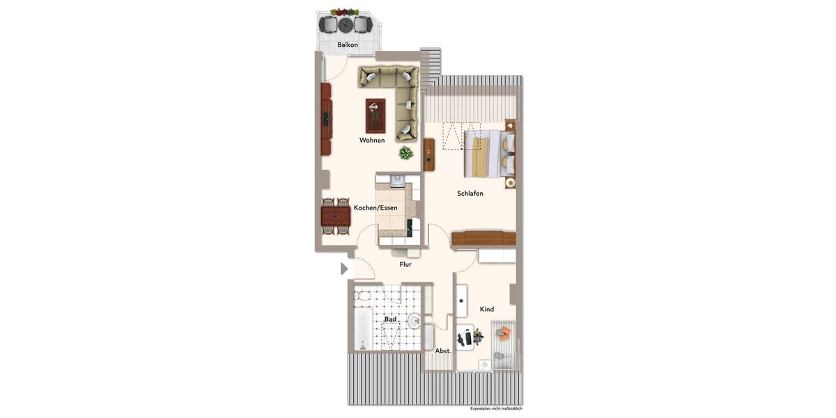 Etagenwohnung Norderstedt - 3 Zimmer, 73 m&sup2;, 1.132&euro; | Angebot:26535075
