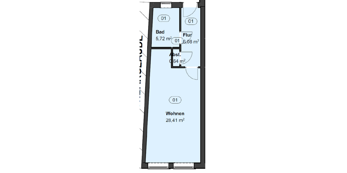 Erdgeschoßwohnung Duisburg Walsum - 1 Zimmer, 40 m&sup2;, 350&euro; | Angebot:23022036