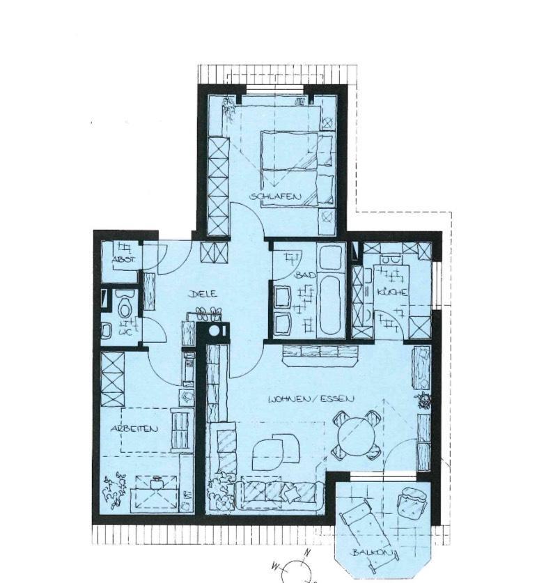 Stilvolle, modernisierte 3-Zi-WHG, Balkon, EBK in HN Sontheim