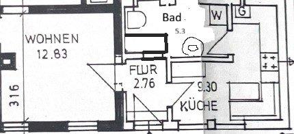 Erdgeschoßwohnung Ebersdorf bei Coburg - 1 Zimmer, 25 m&sup2;, 240&euro; | Angebot:26636866