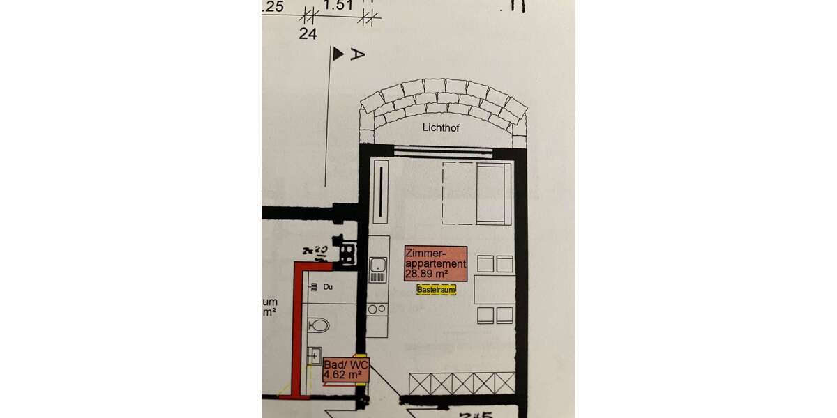 Wohnung zum Mieten in Schwäbisch Gmünd 350 € 34 m² 1 zimmer