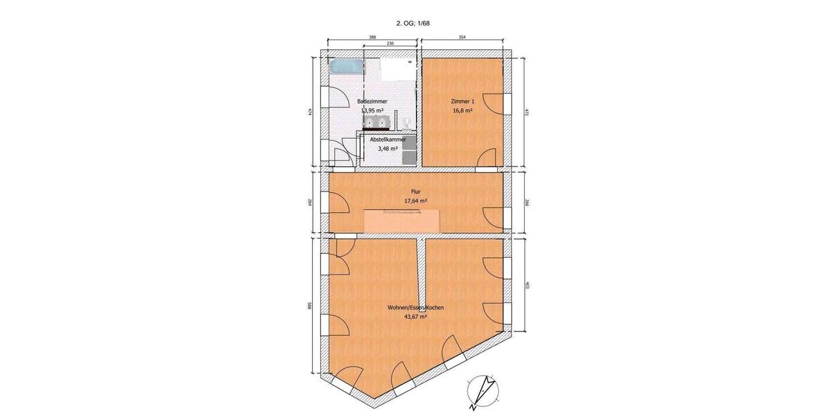 Maisonettenwohnung Selb - 5 Zimmer, 166 m&sup2;, 1.250&euro; | Angebot:26124430