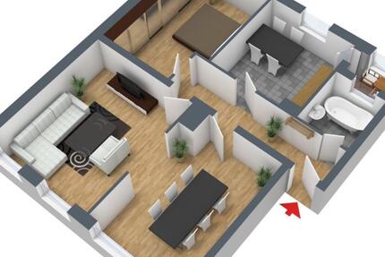 Wohnung Saarbrücken Eschberg - 3 Zimmer, 80 m&sup2;, 900&euro; | Angebot:25167412