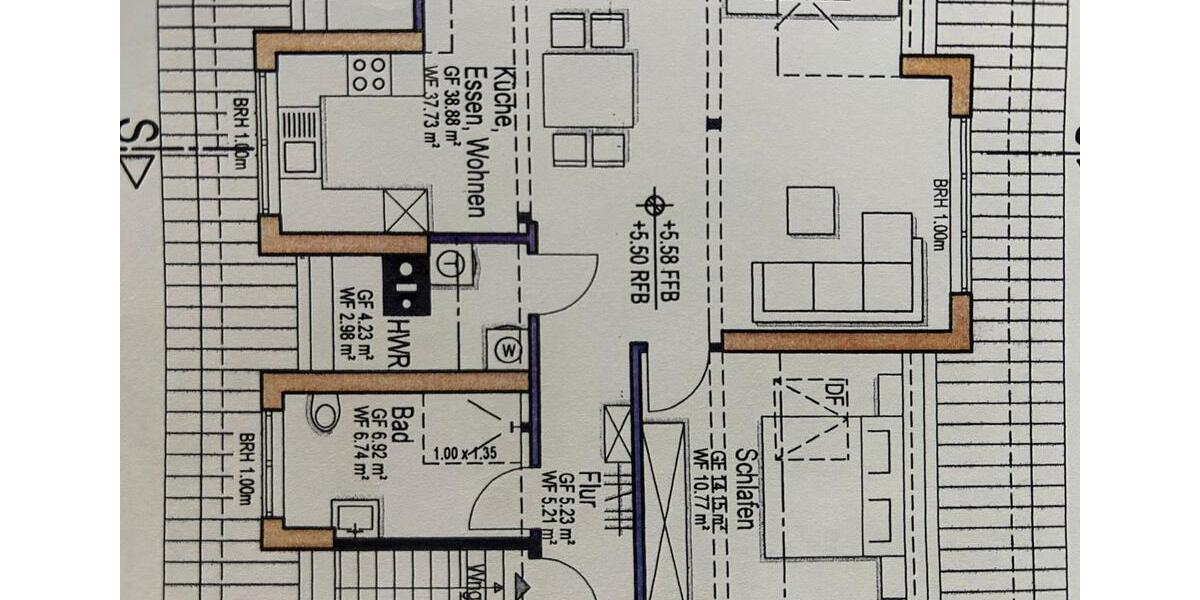 Dachgeschoßwohnung Waldaschaff - 2 Zimmer, 64 m&sup2;, 765&euro; | Angebot:26024578