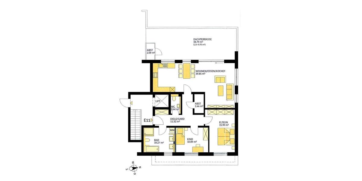 Etagenwohnung Landsberg Ellighofen - 3 Zimmer, 103 m&sup2;, 1.520&euro; | Angebot:24790495