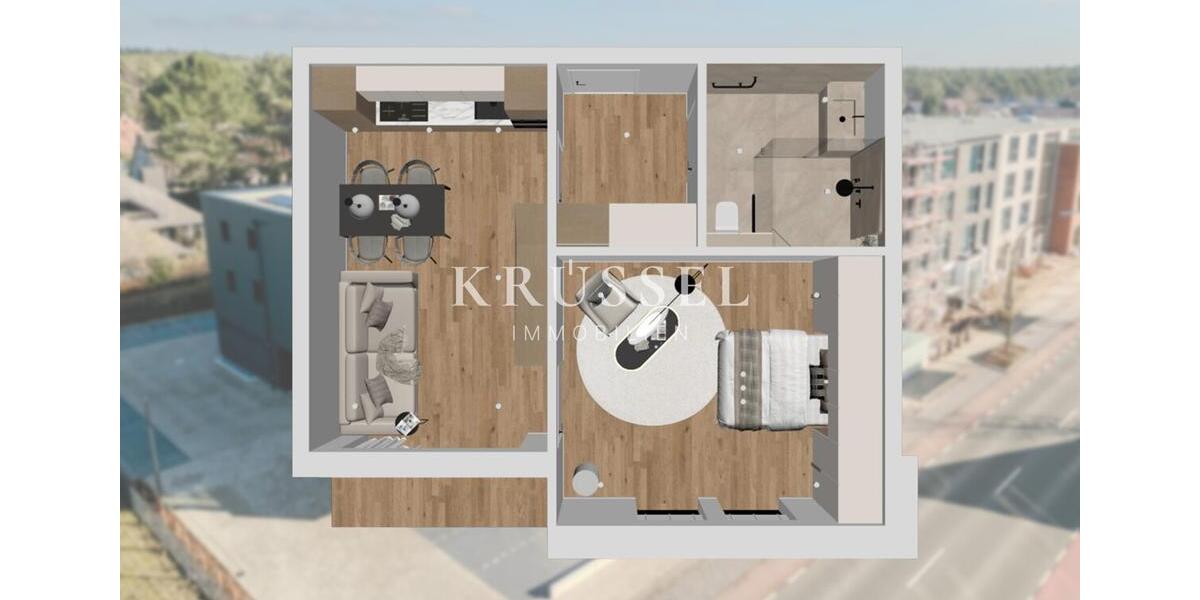 Erdgeschoßwohnung Lingen (Ems) Damaschke - 2 Zimmer, 69 m&sup2;, 950&euro; | Angebot:26004706