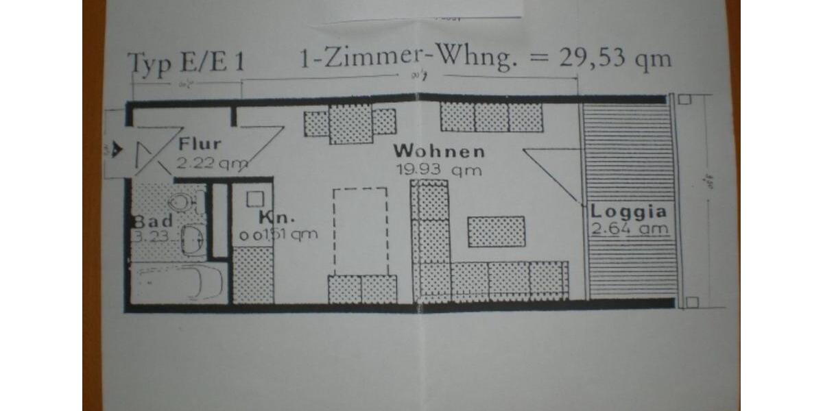 Etagenwohnung Marburg Marbach - 1 Zimmer, 30 m&sup2;, 410&euro; | Angebot:26463125