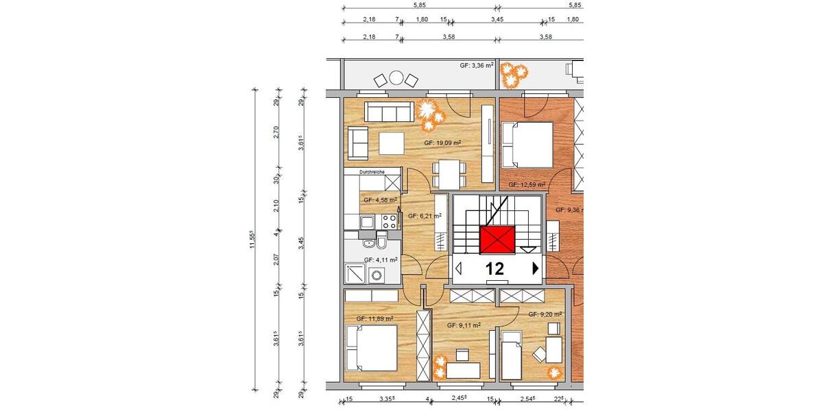 Etagenwohnung Guben - 4 Zimmer, 66 m&sup2;, 471&euro; | Angebot:26296525