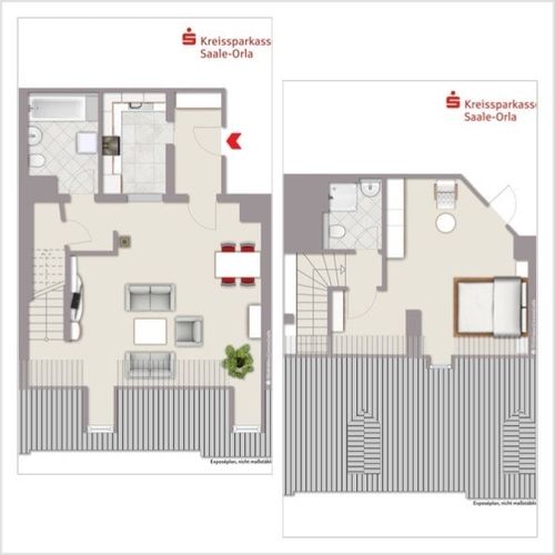 Maisonettenwohnung Neustadt an der Orla - 2 Zimmer, 82 m&sup2;, 450&euro; | Angebot:17105472