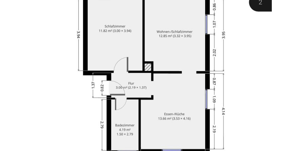 Etagenwohnung Schkopau - 2 Zimmer, 46 m&sup2;, 391&euro; | Angebot:24811574
