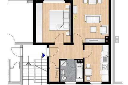 Wohnung Duisburg Marxloh - 2 Zimmer, 54 m&sup2;, 380&euro; | Angebot:23301640