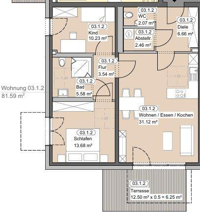 Etagenwohnung Klingenberg am Main - 2 Zimmer, 53 m&sup2;, 750&euro; | Angebot:23184106