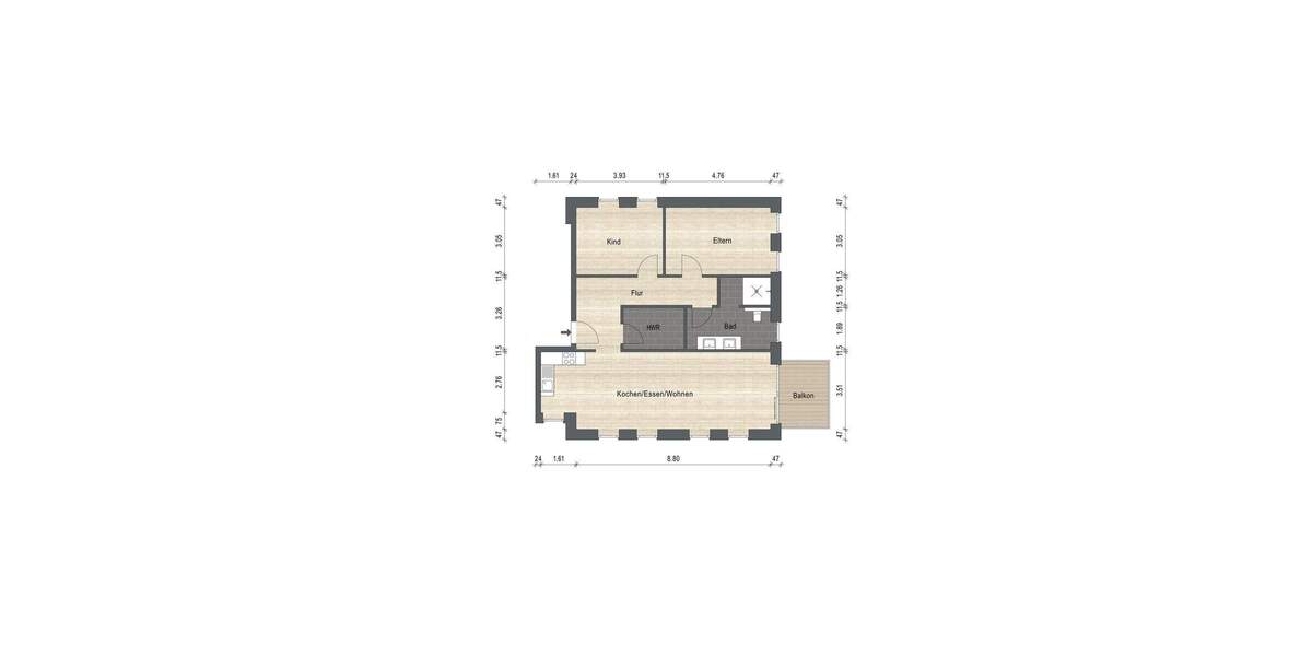 Etagenwohnung Esens - 3 Zimmer, 92 m&sup2;, 990&euro; | Angebot:24808017