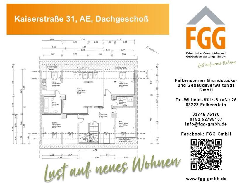 Große 4-R-Wohnung im Dachgeschoß zimmer