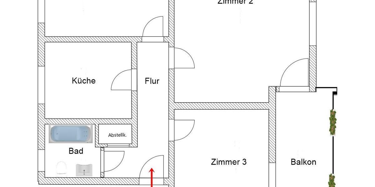 Etagenwohnung Steinfurt - 3 Zimmer, 67 m&sup2;, 3&euro; | Angebot:25973418