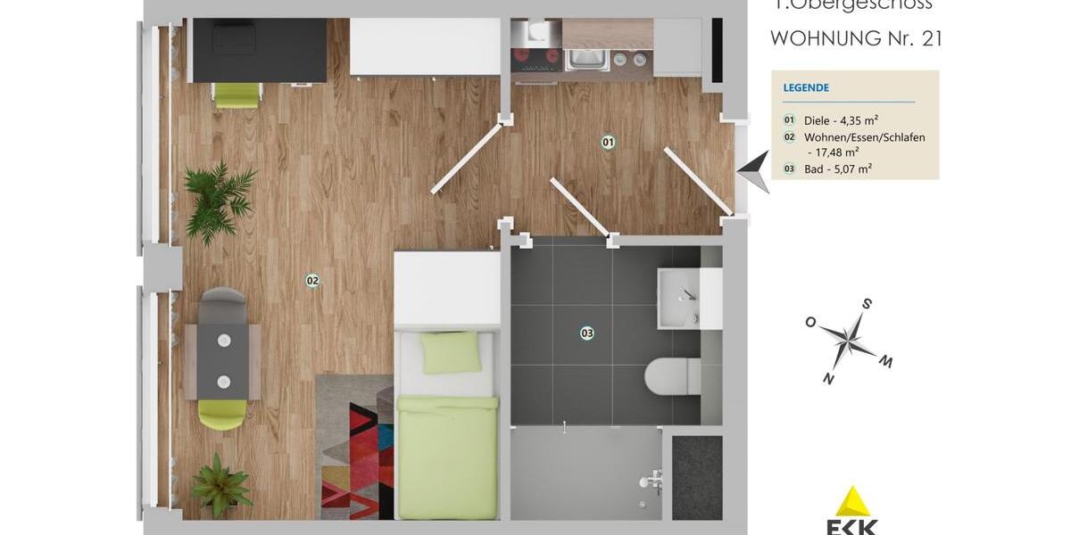 ACHT Wohnungen. ACHT Chancen. Ein Zuhause. 8 top-sanierte 1-Zimmer-Wohnungen in Bonn-Beuel 1 zimmer