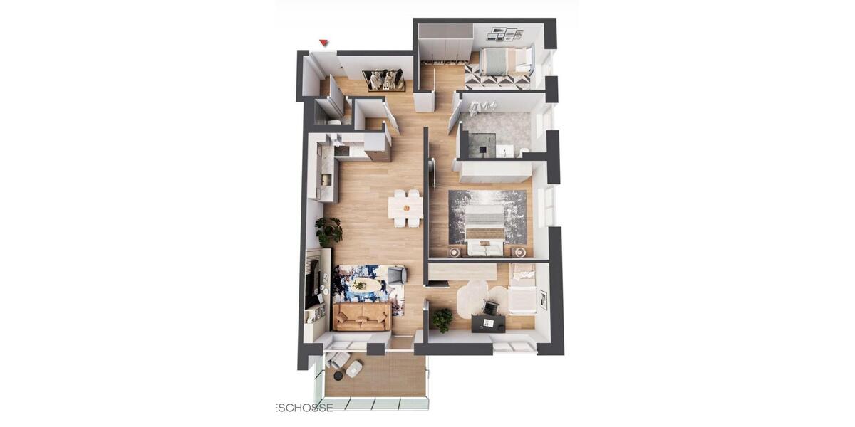 Etagenwohnung Hirschaid - 4 Zimmer, 92 m&sup2;, 1.288&euro; | Angebot:26705827