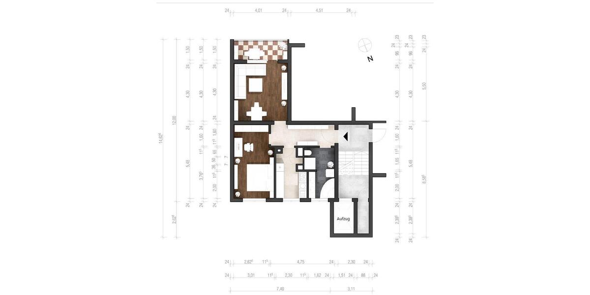 Etagenwohnung Aalen - 2 Zimmer, 58 m&sup2;, 760&euro; | Angebot:26610133