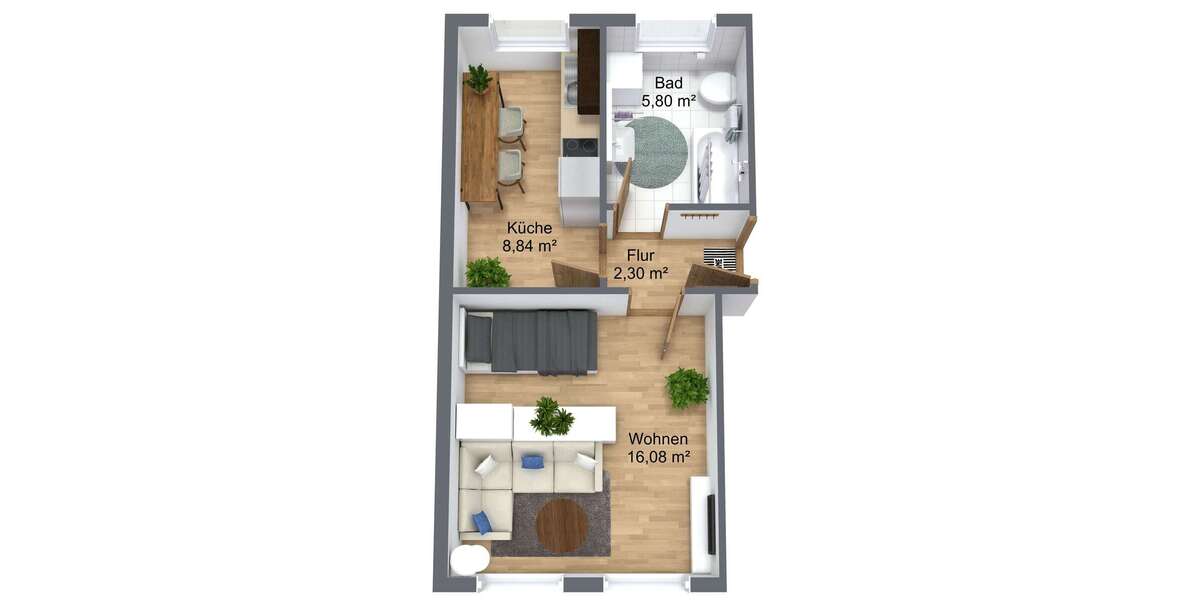 Wohnung zum Mieten in Reichenbach im Vogtland 180 € 33 m² 1 zimmer