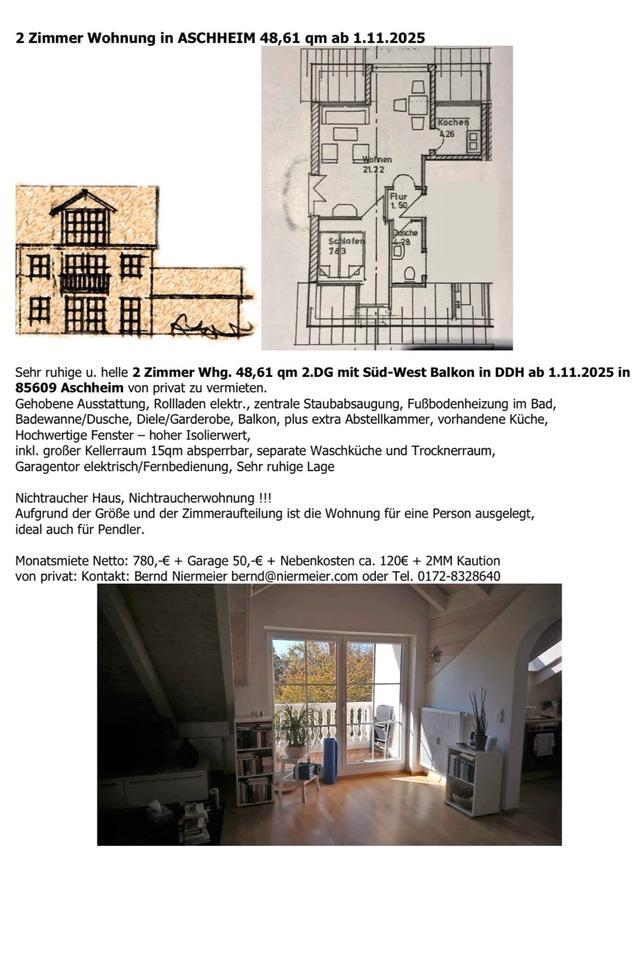 2 Zi.DG Wohnung in Aschheim