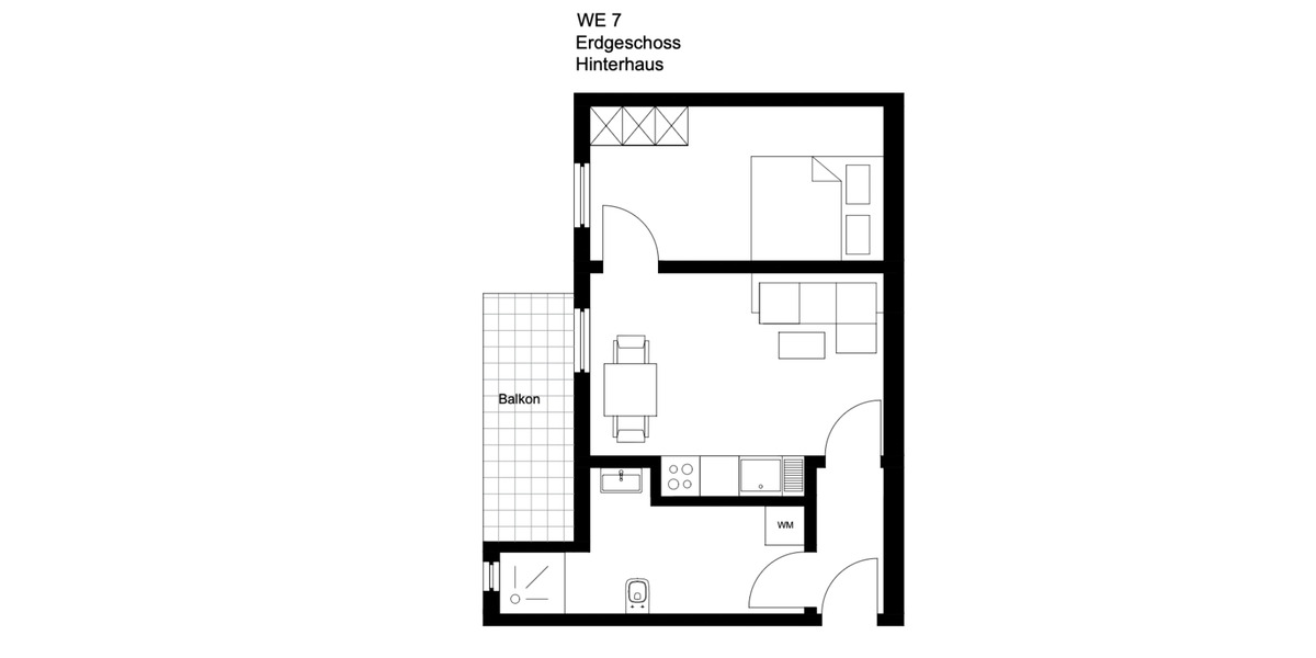 Dachgeschoßwohnung Wiesbaden Nordost - 2 Zimmer, 38 m&sup2;, 589&euro; | Angebot:25321780