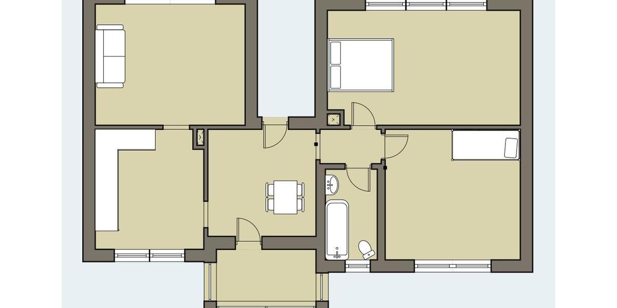 Erdgeschoßwohnung Lennestadt - 3 Zimmer, 82 m&sup2;, 600&euro; | Angebot:26270991