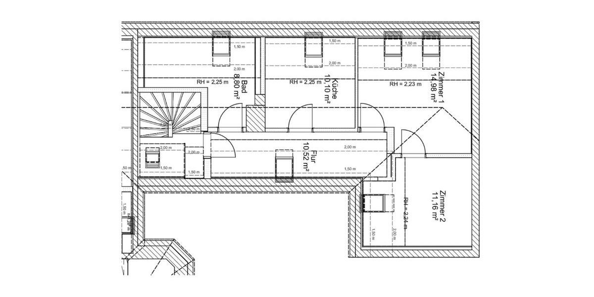 Dachgeschoßwohnung Altenburg - 2 Zimmer, 56 m&sup2;, 345&euro; | Angebot:26143763