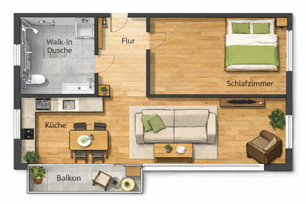 Wohnung Gladenbach - 2 Zimmer, 50 m&sup2;, 650&euro; | Angebot:24872467