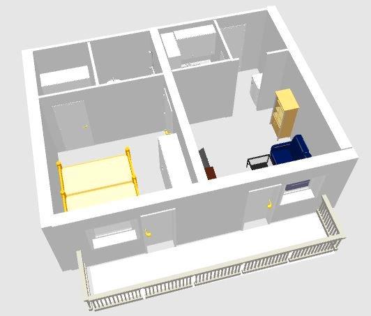 Etagenwohnung Bad Orb - 2 Zimmer, 38 m&sup2;, 530&euro; | Angebot:26607130