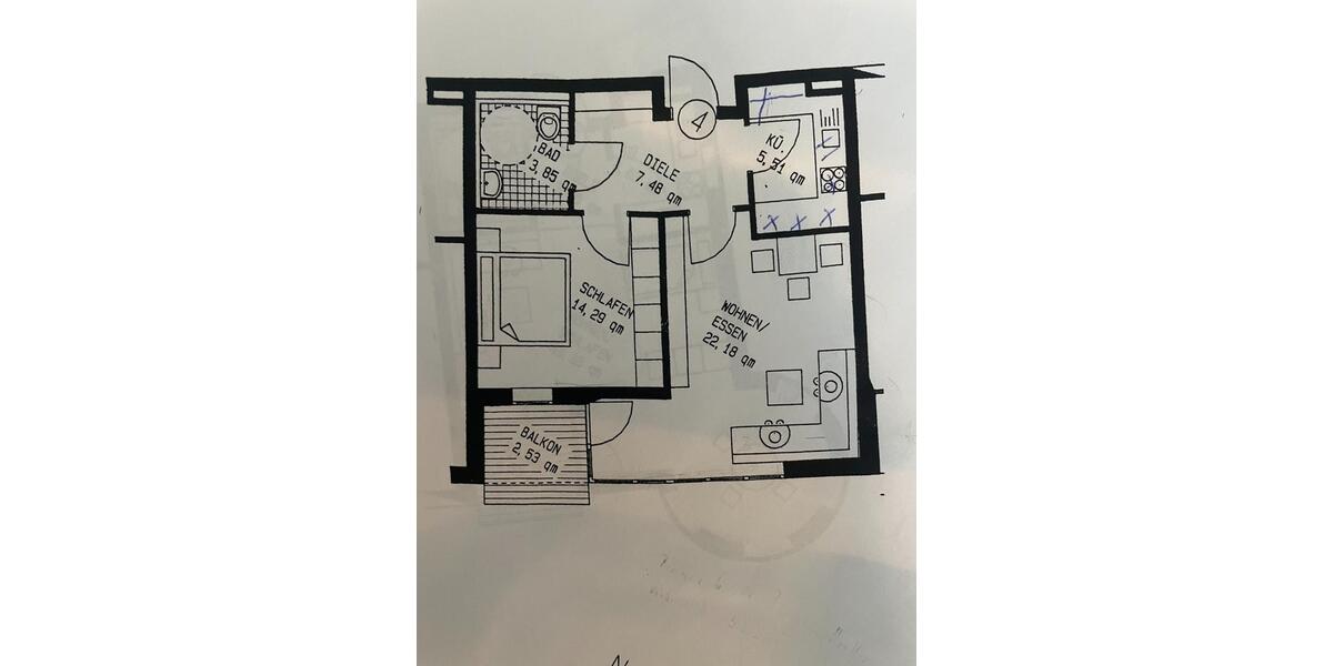 Barrierefreie 2-Zimmer-Wohnung im Gemeindepflegehaus Härten 2 zimmer