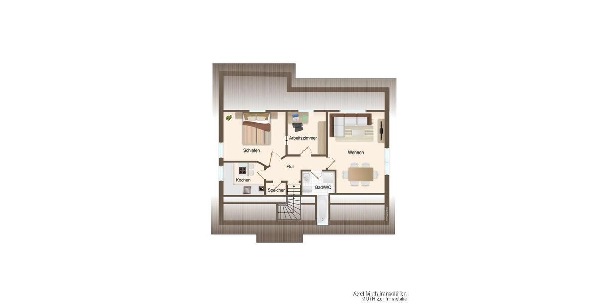 Dachgeschoßwohnung Eppingen - 3 Zimmer, 88 m&sup2;, 950&euro; | Angebot:26489771