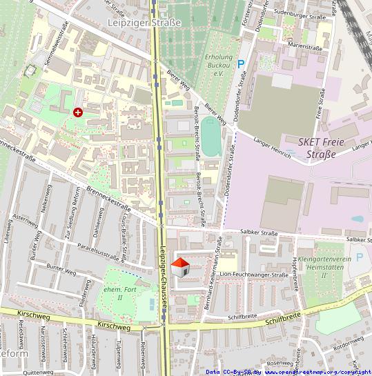 Erdgeschoßwohnung Magdeburg Hopfengarten - 2 Zimmer, 48 m&sup2;, 337&euro; | Angebot:25919955