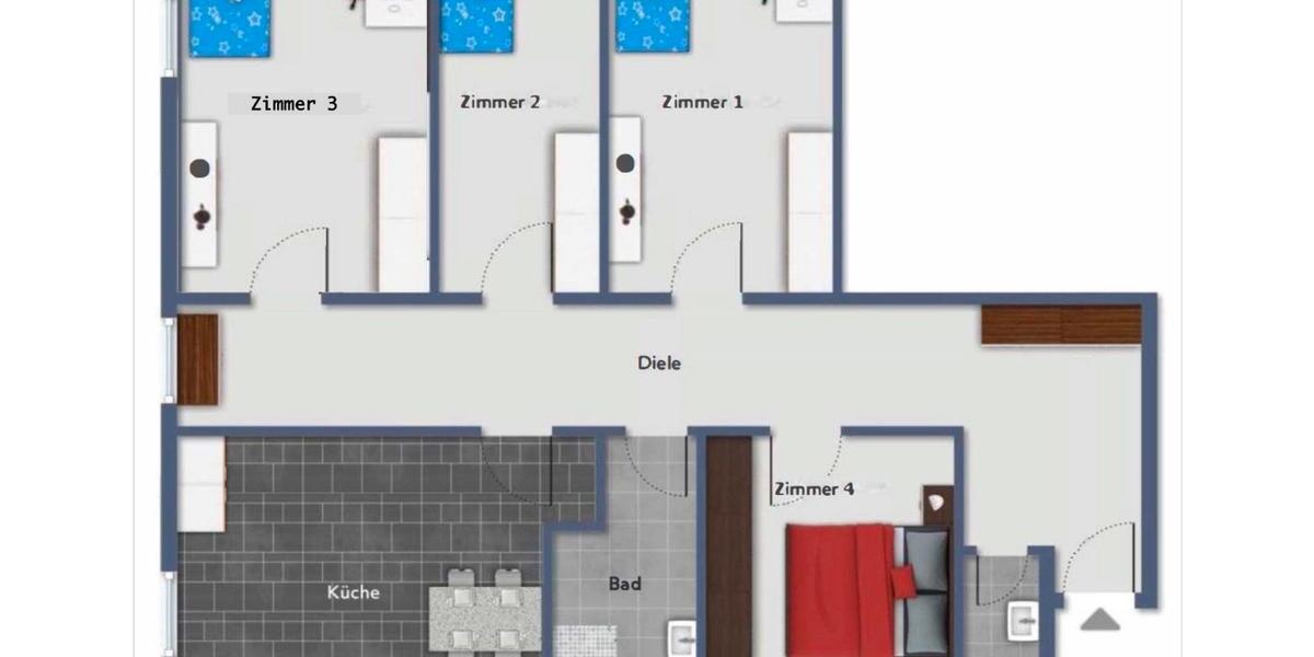 Wohnen auf Zeit Ludwigsburg - 4 Zimmer, 95 m&sup2;, 500&euro; | Angebot:26386831