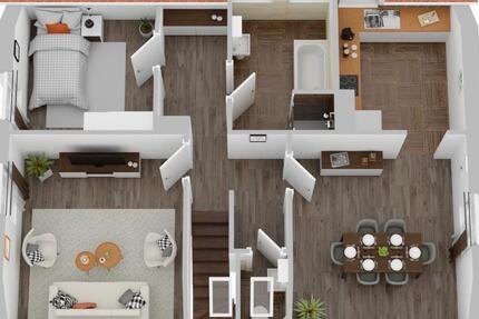 Baden: Renovierte 3 Zimmer Wohnung mit Garten 65+9 m2 3 zimmer