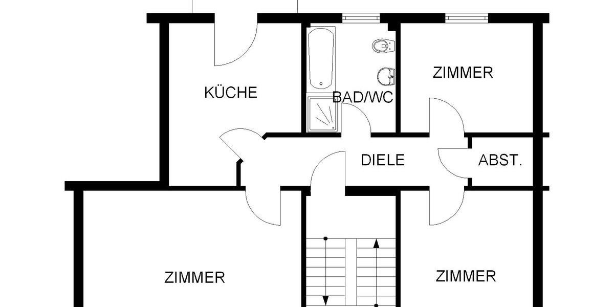 Etagenwohnung Hagen Hagen-Nord - 3 Zimmer, 76 m&sup2;, 591&euro; | Angebot:25743432