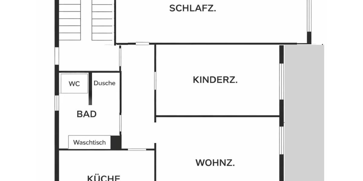 Etagenwohnung Bühl - 3 Zimmer, 85 m&sup2;, 1.000&euro; | Angebot:26273667