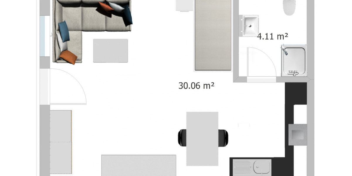 Etagenwohnung Friedrichshafen Ailingen - 1 Zimmer, 34 m&sup2;, 490&euro; | Angebot:25365053