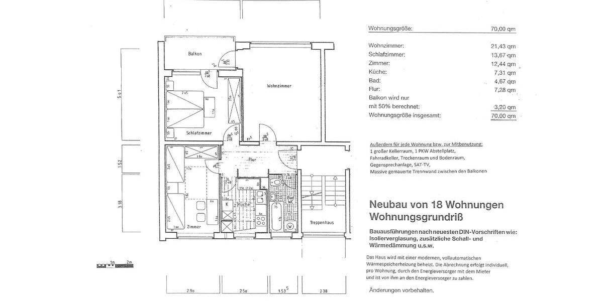 Etagenwohnung Wustrow (Wendland) - 3 Zimmer, 70 m&sup2;, 420&euro; | Angebot:19367648